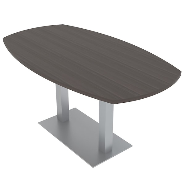 33.5 in W, 59.5 in L, 29 in H, Engineered Wood Top, Brown